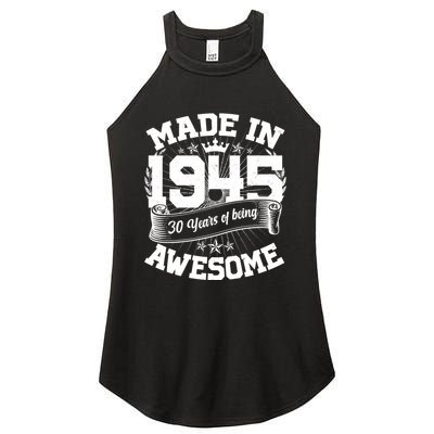 Vintage Crown Made In 1945 80 Years Of Being Awesome Women's Perfect Tri Rocker Tank