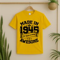 Vintage Crown Made In 1945 80 Years Of Being Awesome T-Shirt