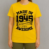 Vintage Crown Made In 1945 80 Years Of Being Awesome T-Shirt