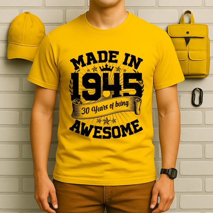 Vintage Crown Made In 1945 80 Years Of Being Awesome T-Shirt