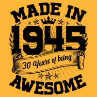 Vintage Crown Made In 1945 80 Years Of Being Awesome T-Shirt