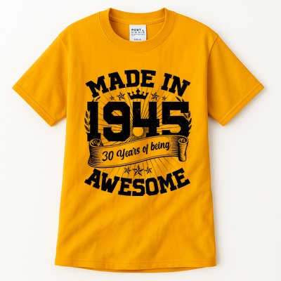 Vintage Crown Made In 1945 80 Years Of Being Awesome Tall T-Shirt
