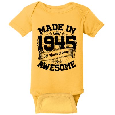 Vintage Crown Made In 1945 80 Years Of Being Awesome Baby Bodysuit