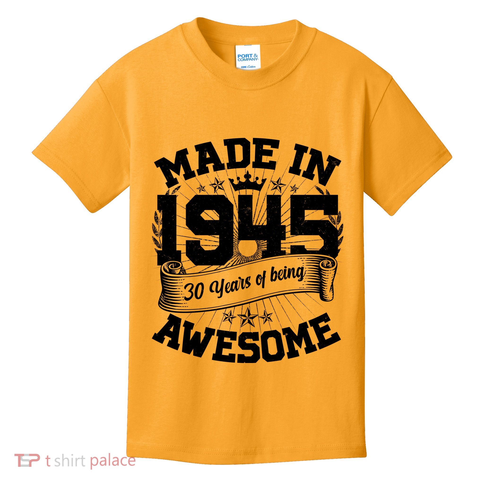 Vintage Crown Made In 1945 80 Years Of Being Awesome Kids T-Shirt