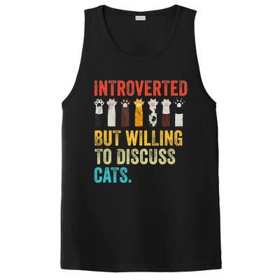 Vintage Cat Meow Introverted But Willing To Discuss Cats PosiCharge Competitor Tank