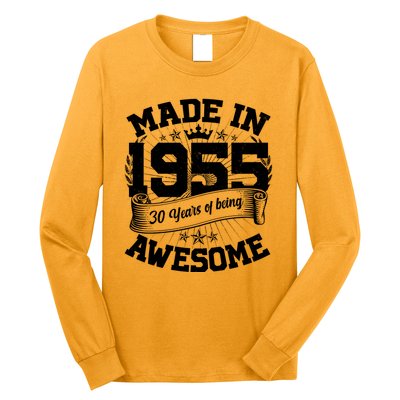 Vintage Crown Made In 1955 70 Years Of Being Awesome Long Sleeve Shirt
