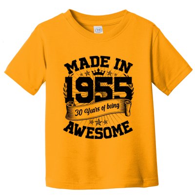 Vintage Crown Made In 1955 70 Years Of Being Awesome Toddler T-Shirt