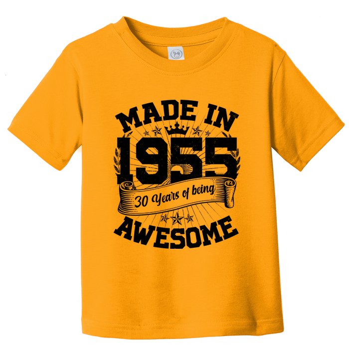 Vintage Crown Made In 1955 70 Years Of Being Awesome Toddler T-Shirt