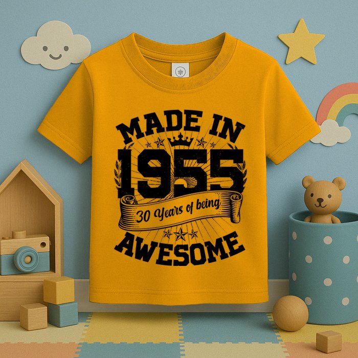 Vintage Crown Made In 1955 70 Years Of Being Awesome Toddler T-Shirt
