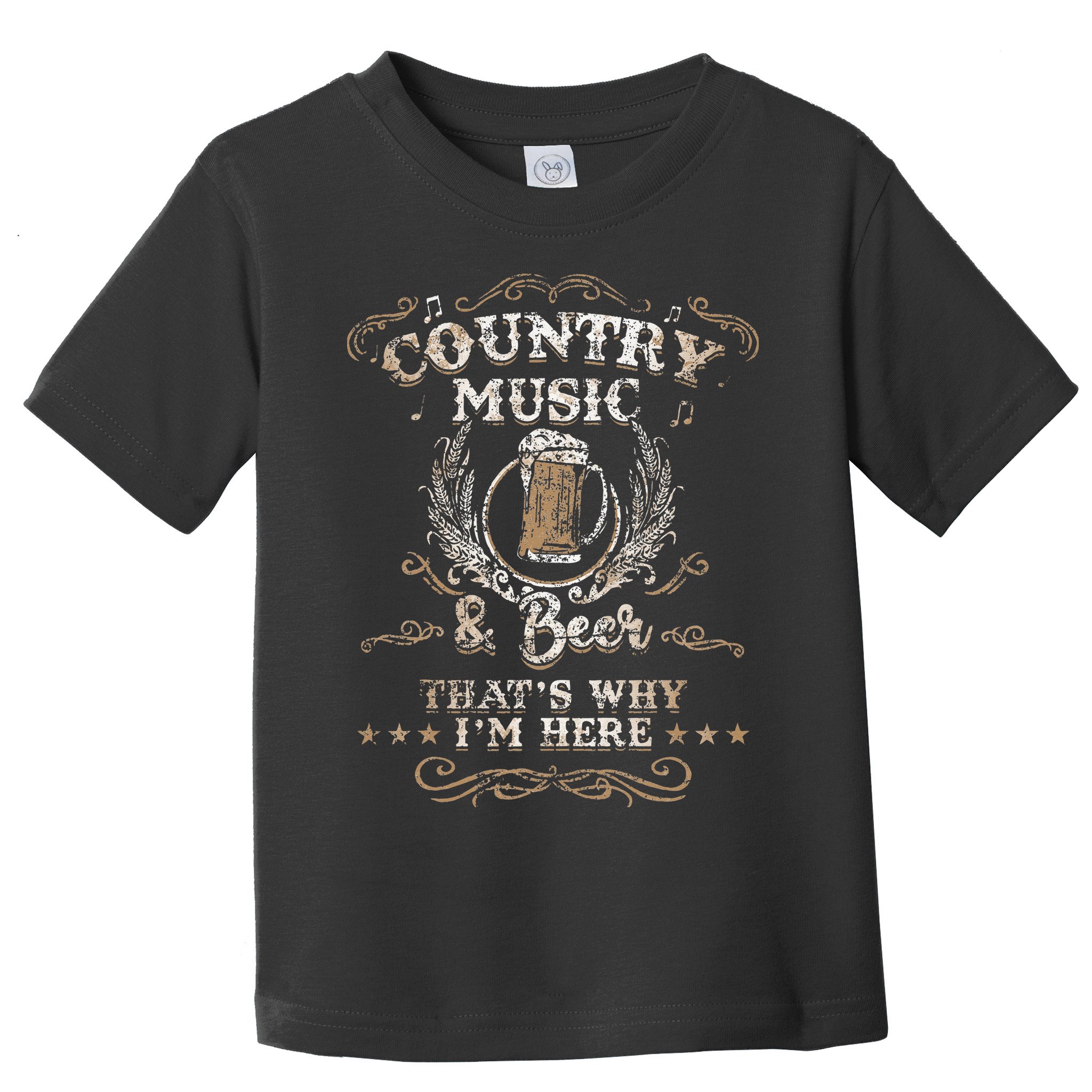Vintage Country Music And Beer Thats Why Im Here Legends Toddler T-Shirt