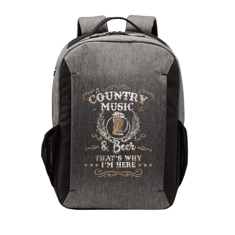 Vintage Country Music And Beer Thats Why Im Here Legends Vector Backpack