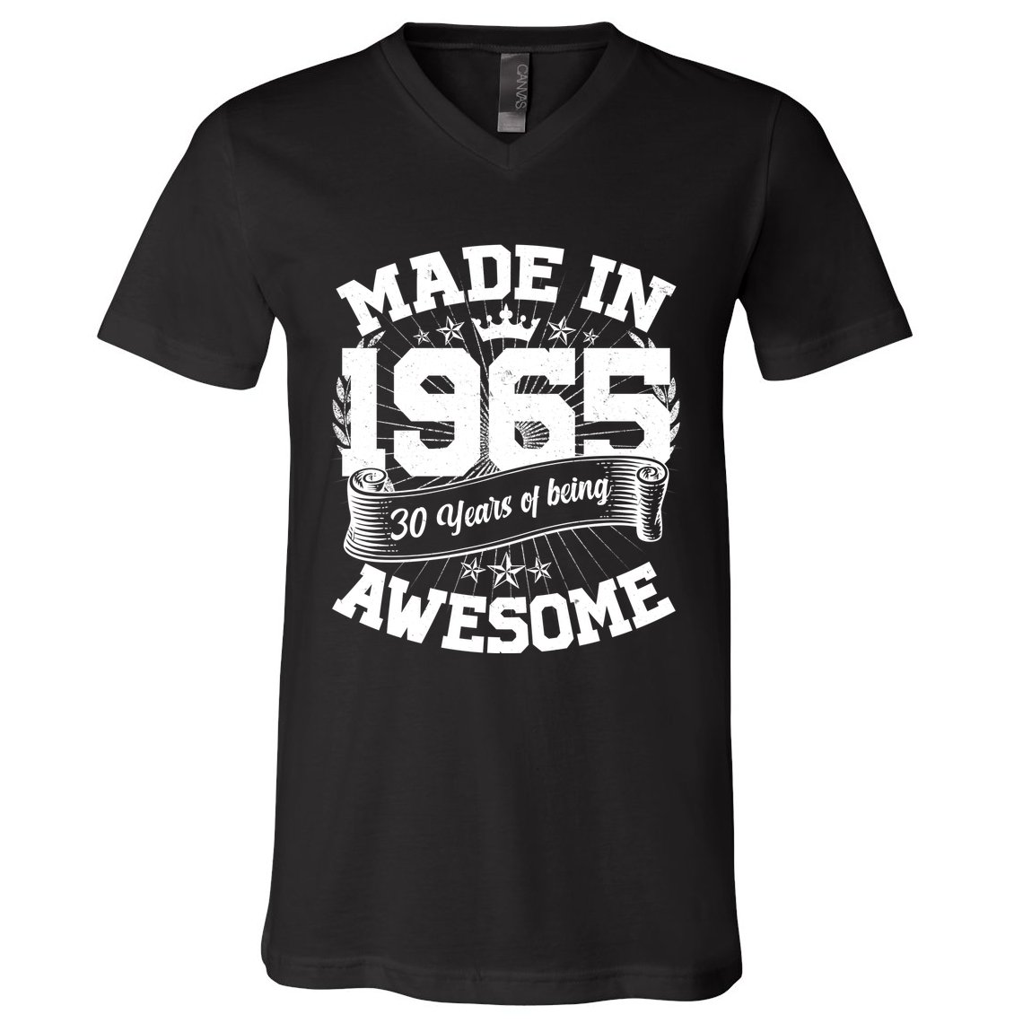 Vintage Crown Made In 1965 60 Years Of Being Awesome V-Neck T-Shirt