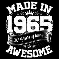 Vintage Crown Made In 1965 60 Years Of Being Awesome 7-Panel Snapback Hat