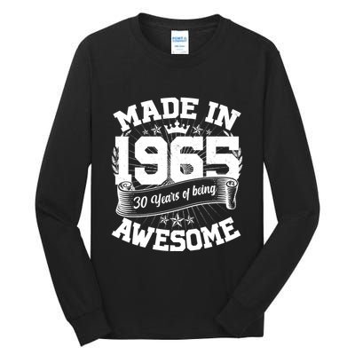 Vintage Crown Made In 1965 60 Years Of Being Awesome Tall Long Sleeve T-Shirt