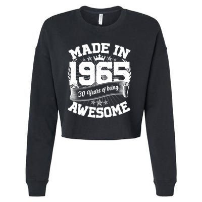 Vintage Crown Made In 1965 60 Years Of Being Awesome Cropped Pullover Crew