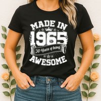 Vintage Crown Made In 1965 60 Years Of Being Awesome Womens T-Shirt