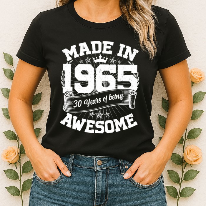 Vintage Crown Made In 1965 60 Years Of Being Awesome Womens T-Shirt
