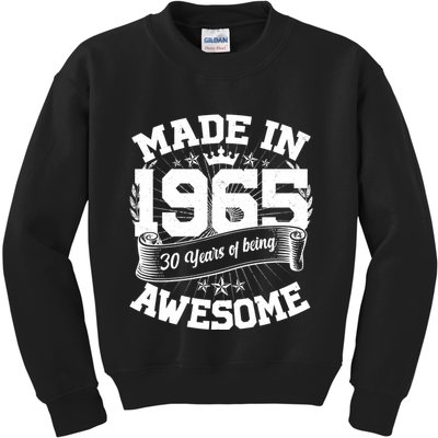 Vintage Crown Made In 1965 60 Years Of Being Awesome Kids Sweatshirt