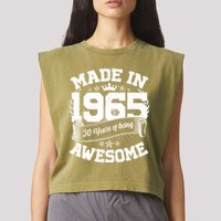 Vintage Crown Made In 1965 60 Years Of Being Awesome Garment-Dyed Women's Muscle Tee