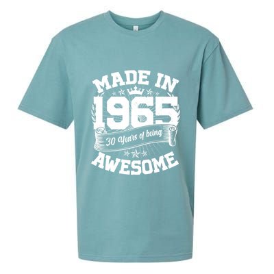 Vintage Crown Made In 1965 60 Years Of Being Awesome Sueded Cloud Jersey T-Shirt