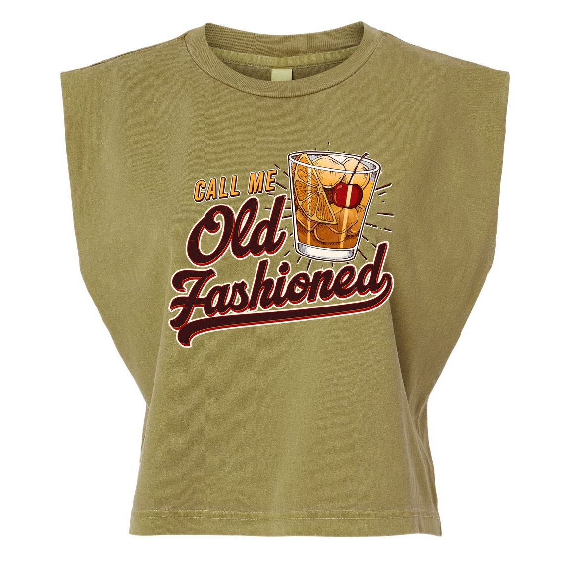 Vintage Call Me Old Fashioned Garment-Dyed Women's Muscle Tee