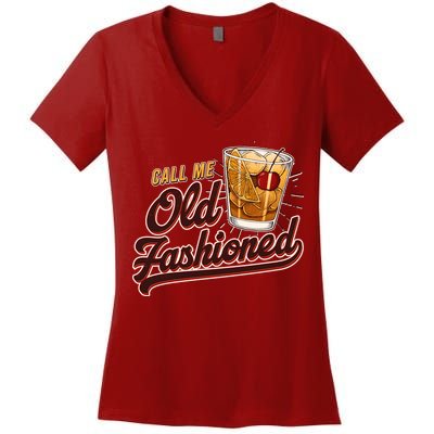 Vintage Call Me Old Fashioned Women's V-Neck T-Shirt