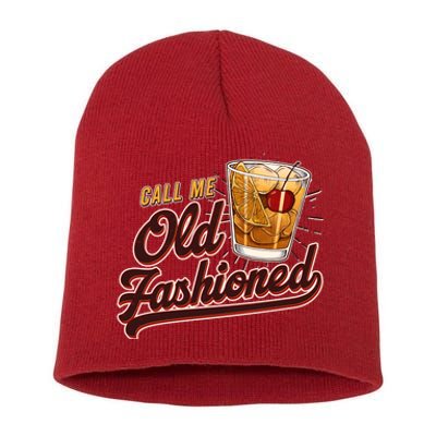 Vintage Call Me Old Fashioned Short Acrylic Beanie