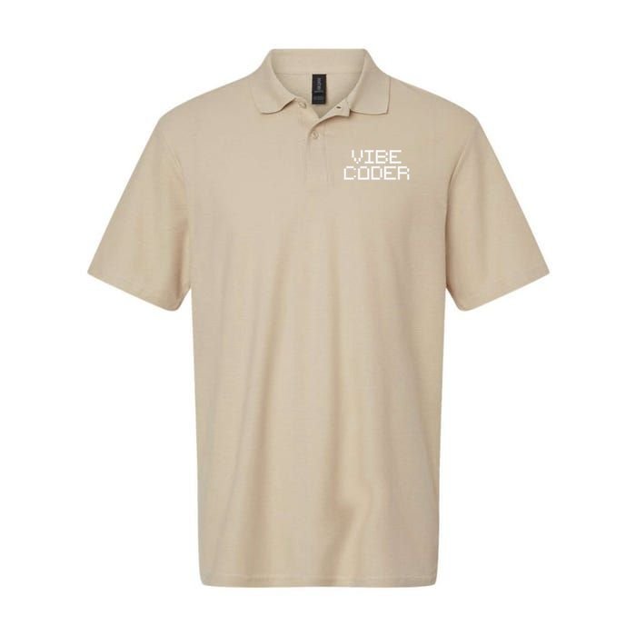 Vibe Coder Minimalist AI Video Game Coding Programming Softstyle Adult Sport Polo