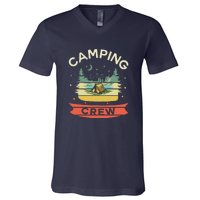 Vintage Camping Matching Group Camping Crew Gift V-Neck T-Shirt