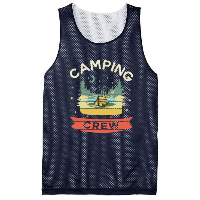 Vintage Camping Matching Group Camping Crew Gift Mesh Reversible Basketball Jersey Tank