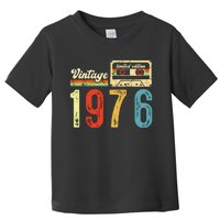 Vintage Cassette Made In 1976 Birthday Toddler T-Shirt