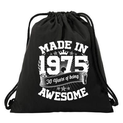 Vintage Crown Made In 1975 50 Years Of Being Awesome Drawstring Bag