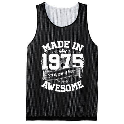 Vintage Crown Made In 1975 50 Years Of Being Awesome Mesh Reversible Basketball Jersey Tank