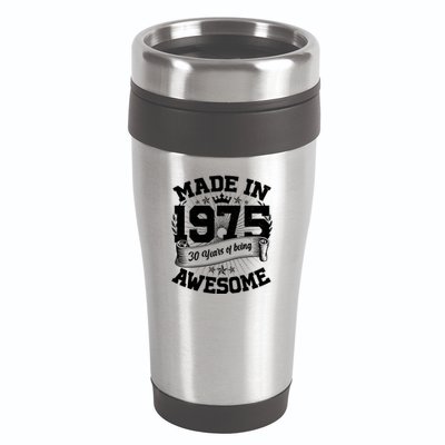 Vintage Crown Made In 1975 50 Years Of Being Awesome 16oz Travel Tumbler