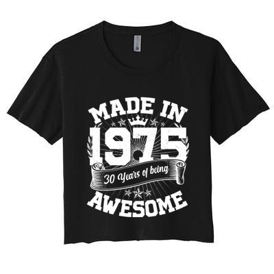Vintage Crown Made In 1975 50 Years Of Being Awesome Crop Top