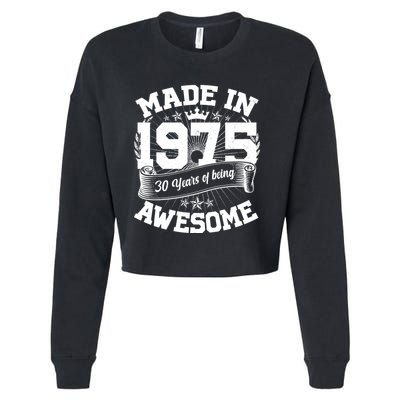 Vintage Crown Made In 1975 50 Years Of Being Awesome Cropped Pullover Crew