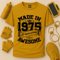 Vintage Crown Made In 1975 50 Years Of Being Awesome Cooling Performance Crew T-Shirt
