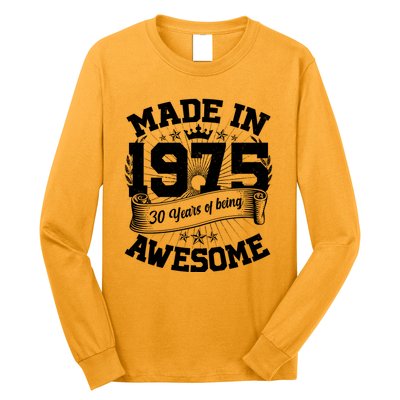 Vintage Crown Made In 1975 50 Years Of Being Awesome Long Sleeve Shirt
