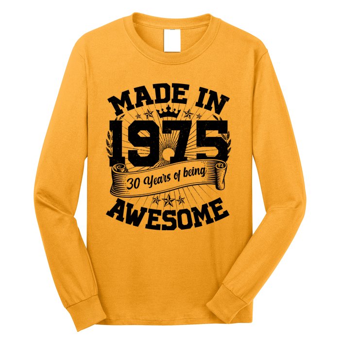 Vintage Crown Made In 1975 50 Years Of Being Awesome Long Sleeve Shirt