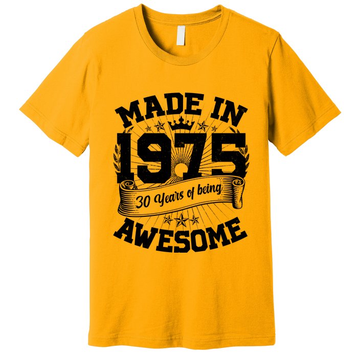 Vintage Crown Made In 1975 50 Years Of Being Awesome Premium T-Shirt