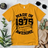 Vintage Crown Made In 1975 50 Years Of Being Awesome Premium T-Shirt