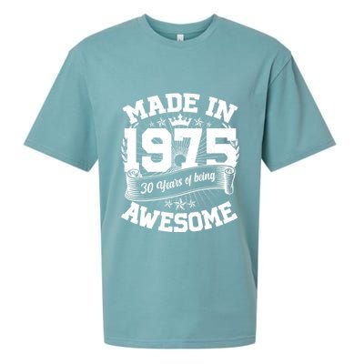 Vintage Crown Made In 1975 50 Years Of Being Awesome Sueded Cloud Jersey T-Shirt