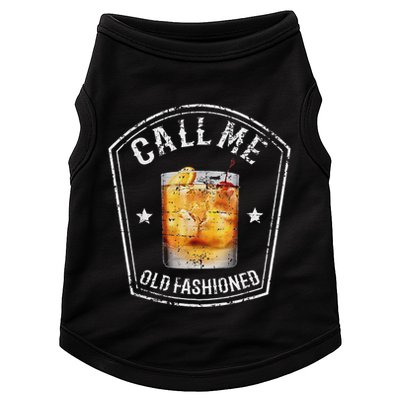 Vintage Call Me Old Fashioned Whiskey Funny Bourbon Doggie Tank