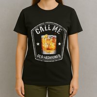 Vintage Call Me Old Fashioned Whiskey Funny Bourbon T-Shirt