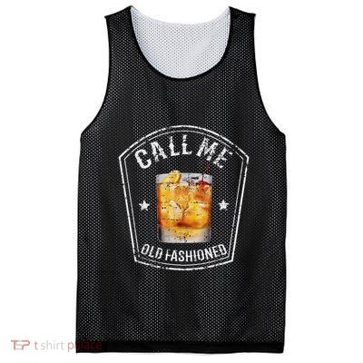 Vintage Call Me Old Fashioned Whiskey Funny Bourbon Mesh Reversible Basketball Jersey Tank