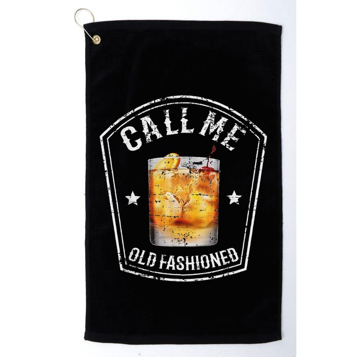 Vintage Call Me Old Fashioned Whiskey Funny Bourbon Golf Towel