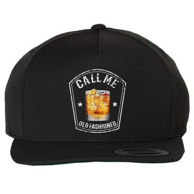 Vintage Call Me Old Fashioned Whiskey Funny Bourbon Wool Snapback Cap