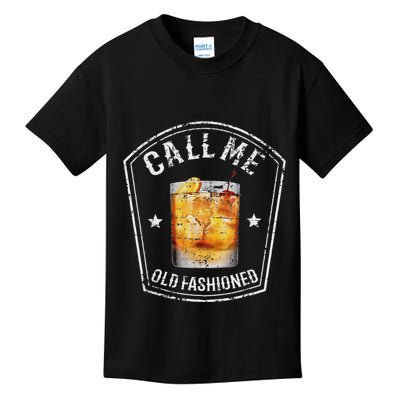 Vintage Call Me Old Fashioned Whiskey Funny Bourbon Kids T-Shirt