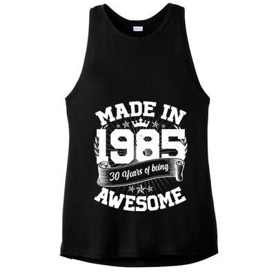 Vintage Crown Made In 1985 40 Years Of Being Awesome Ladies PosiCharge Tri-Blend Wicking Tank