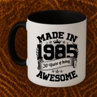 Vintage Crown Made In 1985 40 Years Of Being Awesome Mug
